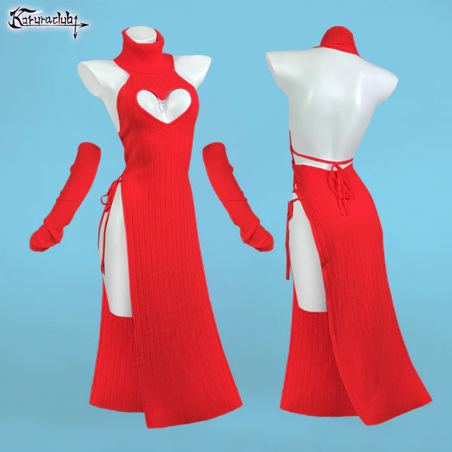 KORURACLUB-Plus Size Heart-Shaped Cheongsam KO59