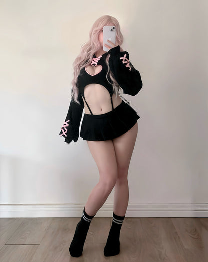 HEART HOLLOW BODYSUIT  SR16