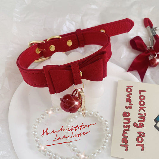 Red Bow Leash Collar PA20311