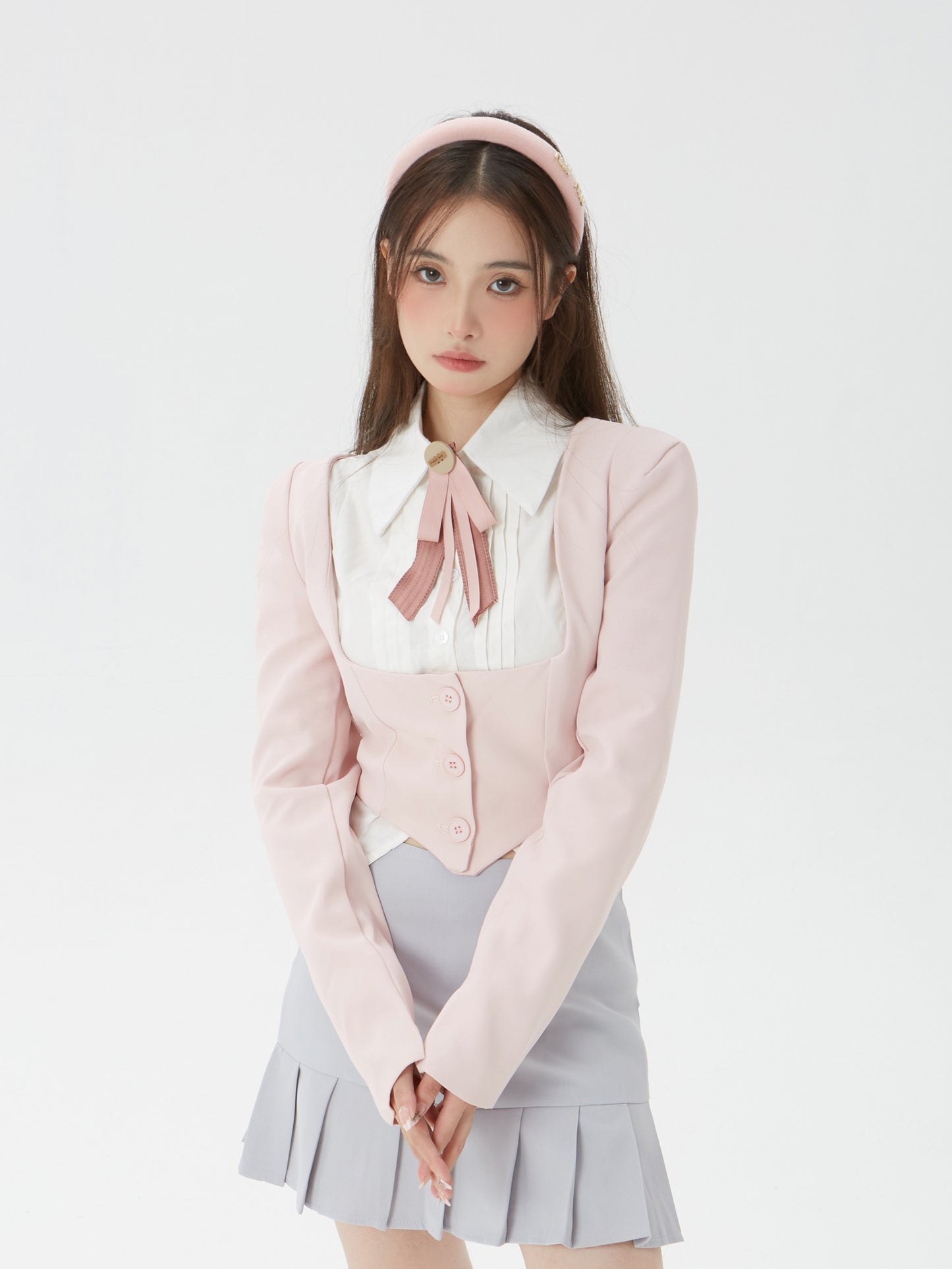 Vest + skirt suit PL52885