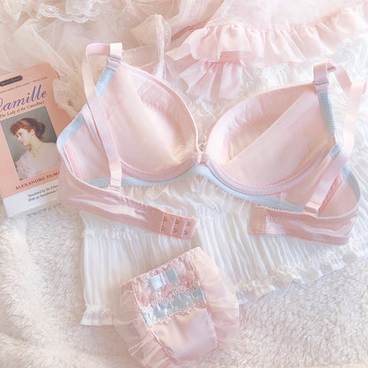 Cute pink lace underwear set PL51843